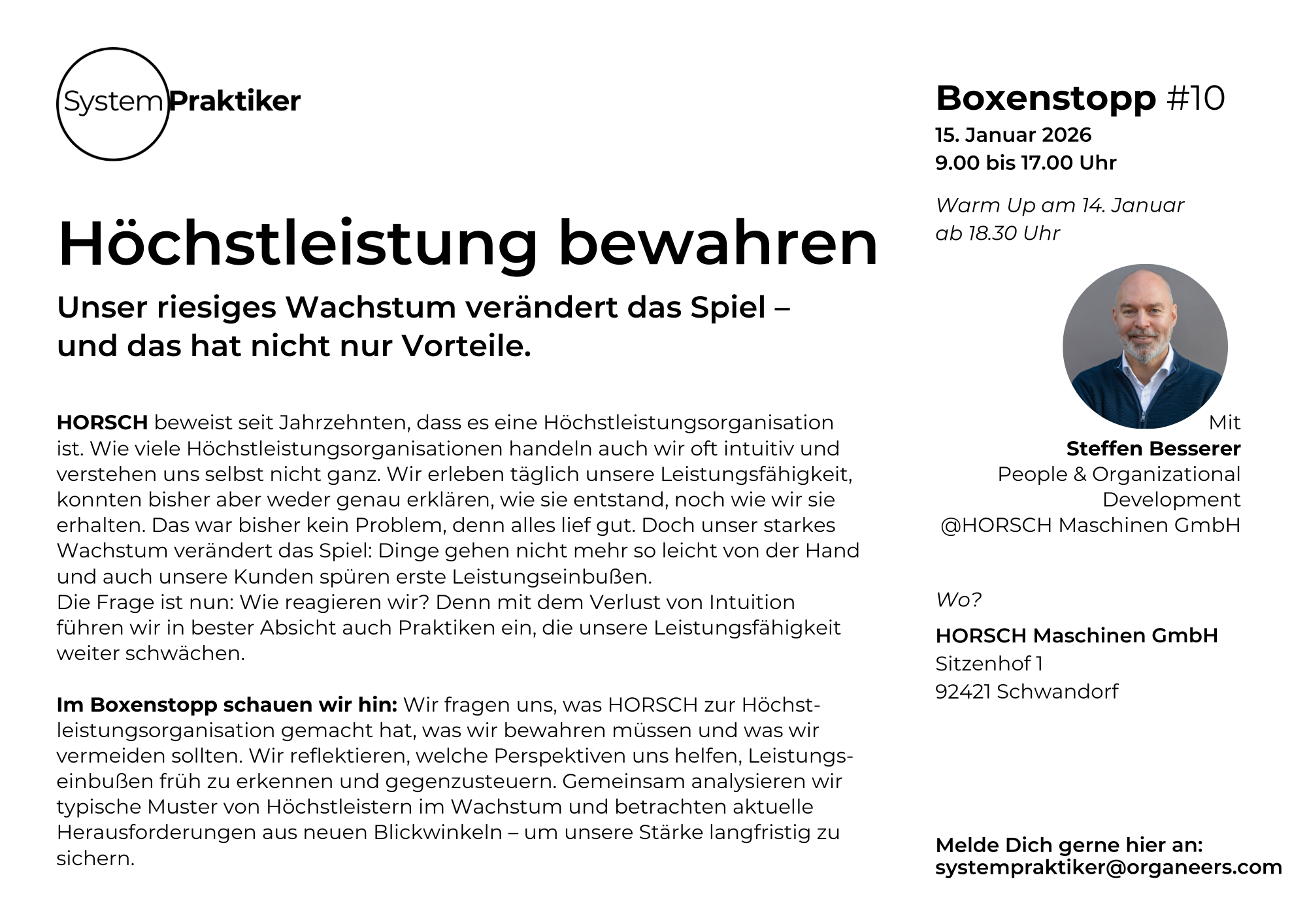 Boxenstopp #10 @ HORSCH in Schwandorf Bild